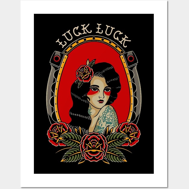 Luck lady tatto Wall Art by PROALITY PROJECT